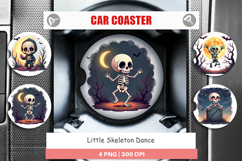 Car Coaster Halloween Skeleton Dance Product Image 1