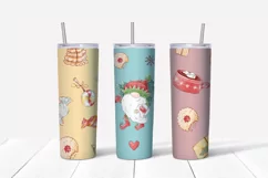 Christmas gnome Santa's helpers Skinny tumbler wrap design Product Image 3