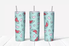 Mermaid sublimation design. Skinny tumbler wrap design. Product Image 4