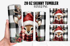 Christmas Deer Tumbler Sublimation ,20 oz Tumbler Wrap Product Image 1