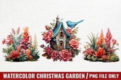 Watercolor Gothic Christmas Clipart Sublimation Product Image 1