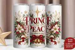 Prince of Peace 20oz Tumbler Wrap, Christian Christmas Skinn Product Image 2