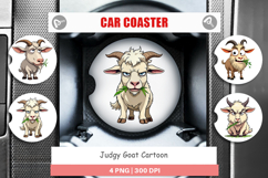 Car Coaster Judgy Goat Product Image 1