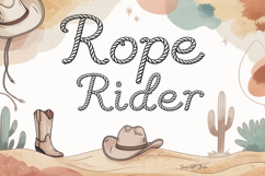 Rope Rider Font Cowboy Rope Font, Western Lasso Letters Product Image 1