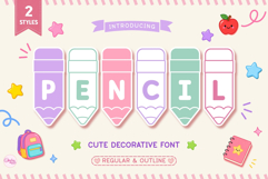 Pencil Font - Cute Back to School Font Product Image 1