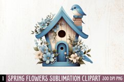 Spring Flowers Sublimation Clipart Product Image 1