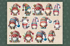 Christmas Gnome. Print & Cut Stickers PNG Product Image 2