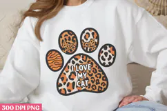 Love And A Cat PNG, Cat Mom Sublimation PNG Product Image 2