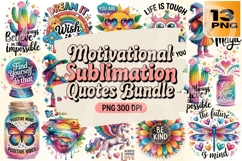Shine &amp; Rise Motivational Quote PNG Pack Product Image 1