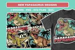 2026 new father t-rex papasaurus POD svg and png designs Product Image 1