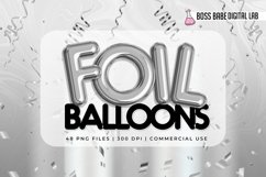 Silver Foil Balloon Clipart:"Balloon CLIPART" Silver clipart Product Image 1