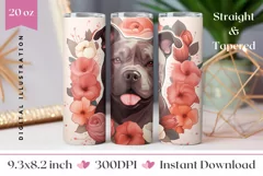 Pitt Bull Tumbler Wrap Design, Pitt Bull Sublimation PNG Product Image 1