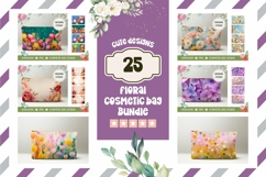 Flowers Cosmetic Bag Bundle, Spring Cosmetic Bag Designs Product Image 1