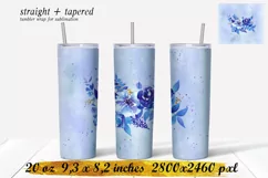 Roses Sublimation tumbler ,Winter tumbler,Skinny tumbler Product Image 1