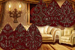 Teardrop Earring - Royal Pattern l 6 Fabulous Designs, PNG Product Image 2
