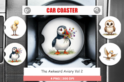 The Awkward Aviary Car Coaster Product Image 1