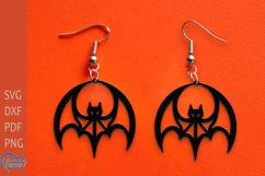 Halloween Bat Laser Cut Earrings. Product Image 1
