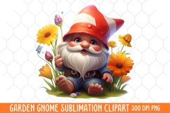 Garden Gnome Sublimation clipart Product Image 1