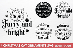 Christmas Cat Ornaments SVG Product Image 1