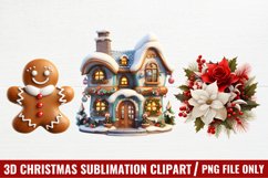 3D Christmas Sublimation Clipart Product Image 1