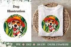 Summer Dalmatian Dog Illustration, Funny Dalmatian Dog PNG Product Image 1