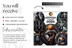 Egyptian God and Goddess Clipart, Ancient Egypt, ra, horus Product Image 2