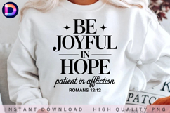 Be Joyful in Hope Romans 12:12 Christian Bible Verse PNG Product Image 2