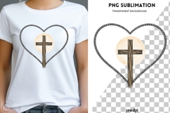 Western Cross PNG | Rustic Christian Cross Clipart | Faith Product Image 1