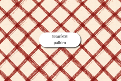 Rustic Red Plaid Seamless Digital Paper Vintage Checkered Product Image 1