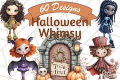 Halloween Whimsy Clipart, Cute Costume PNG Graphics Product Image 1