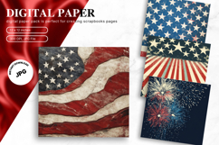 4th of July Patriotic USA American Flag Background Wallpaper Product Image 1