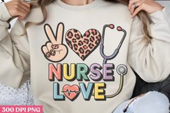 Nurse Love PNG, Retro Nurse Easter Sublimation P Product Image 2