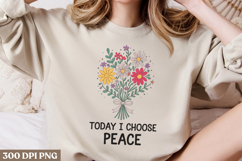 Today I choose peace PNG, Vintage Flowers Sublimati Product Image 2