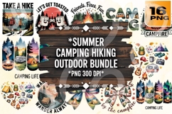 Camping &amp; Hiking PNG Bundle 16 Designs Product Image 1