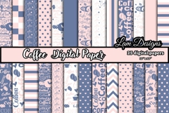 coffee digital papers, Coffee pattern, Coffee printables. Product Image 1