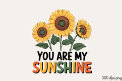 You Are My Sunshine PNG,Wildflowers Sublimation Product Image 2