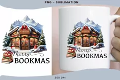 Merry Bookmas Christmas Village Bookstore, Instant Download Product Image 2