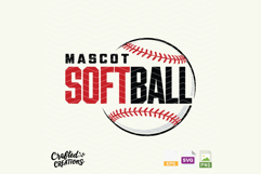 Softball Team Mascot SVG PNG EPS: Personalized Team Design Product Image 1