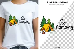 Go Camping PNG, Cute Camping Tent Clipart Product Image 1