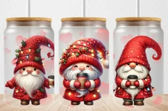 16oz Libbey Glass Can Tumbler Valentine Cute Gnomes Product Image 1