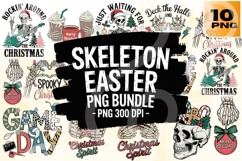 Skeleton Easter PNG Bundle 300 DPI Product Image 1