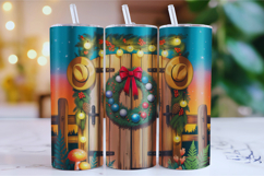 Howdy Christmas Tumbler Wrap | Christmas Wrap Product Image 1