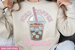Iced coffee princess PNG, Iced Coffee Sublimation Product Image 2