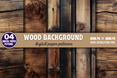 Wood Background Digital Paper Bundle PNG Product Image 2