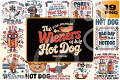 4th of July Hot Dog PNG Bundle 300 DPI Product Image 1