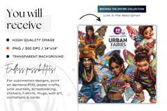 Urban Fairy Clipart, hip hop fantasy Clipart, Fairy png Product Image 2