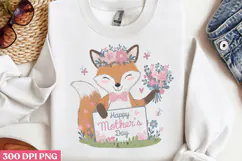 Happy mother's day PNG, Cute Animals Mothers Day Clipart PNG Product Image 2