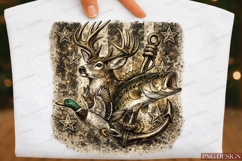 Hunting Fishing Sublimation Design Product Image 1