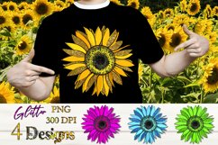 Sunflower Sublimation Design bundle | Print with flower, PNG Product Image 1