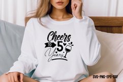 Cheers to 5 years SVG Product Image 1